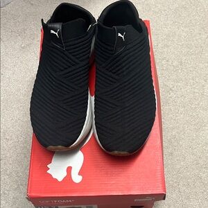 Puma Men's Black Slip-On Sneakers